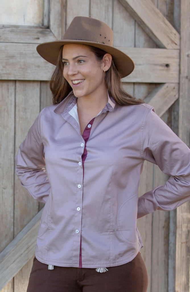 Fitted Cotton Shirt | Dusty Pink - TukTuk Clothing