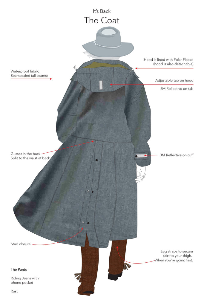 Full-Length Riding Coat | Storm Cloud - TukTuk Clothing