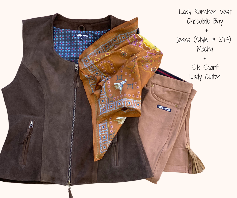 Lady Rancher Vest | Goatskin Suede | Chocolate Bay