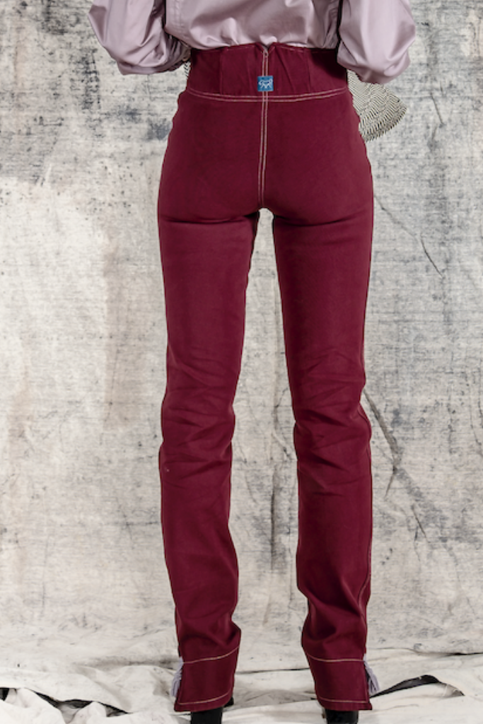 Casual Riding Pant | Style #263 | Burgundy - TukTuk Clothing