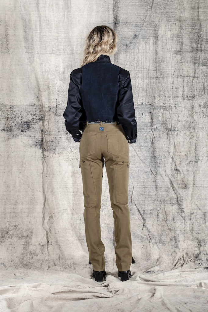 Riding Jeans with phone pockets | Style #276 | Olive - TukTuk Clothing