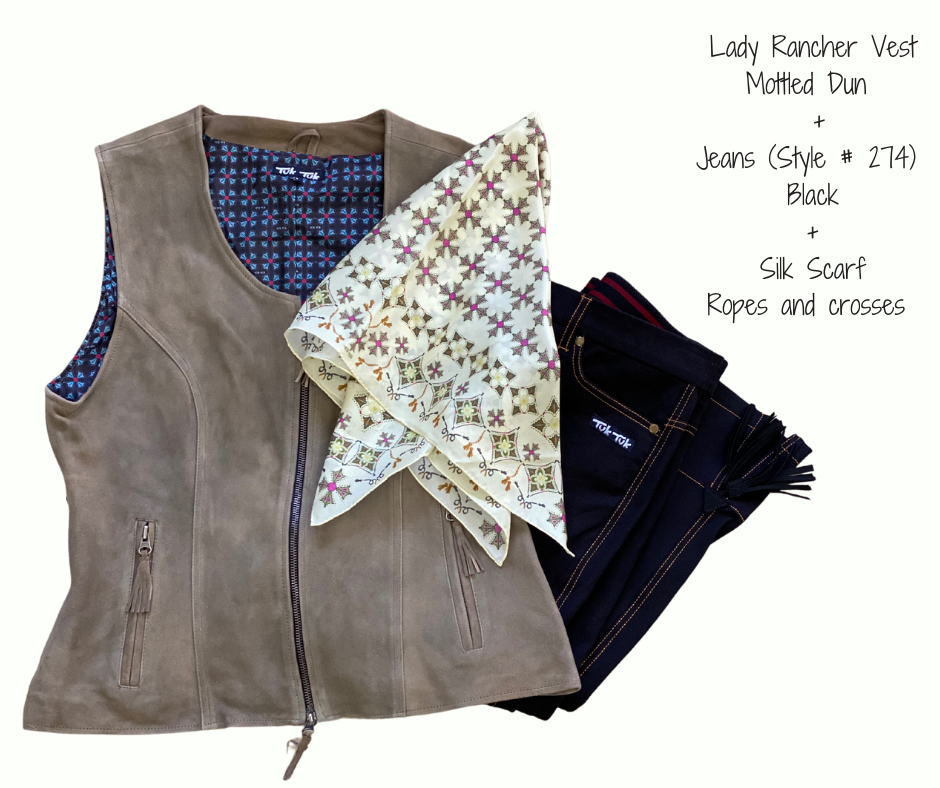 Lady Rancher Vest | Goatskin Suede | Mottled Dun