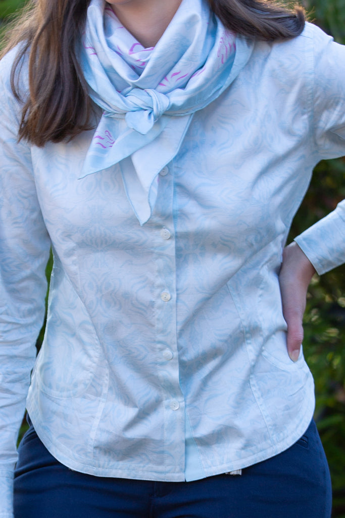 Fitted Cotton Shirt | Ted Print - TukTuk Clothing