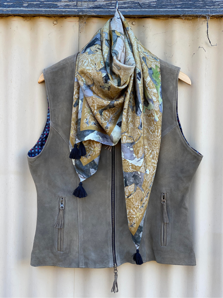 Lady Rancher Vest | Goatskin Suede | Mottled Dun