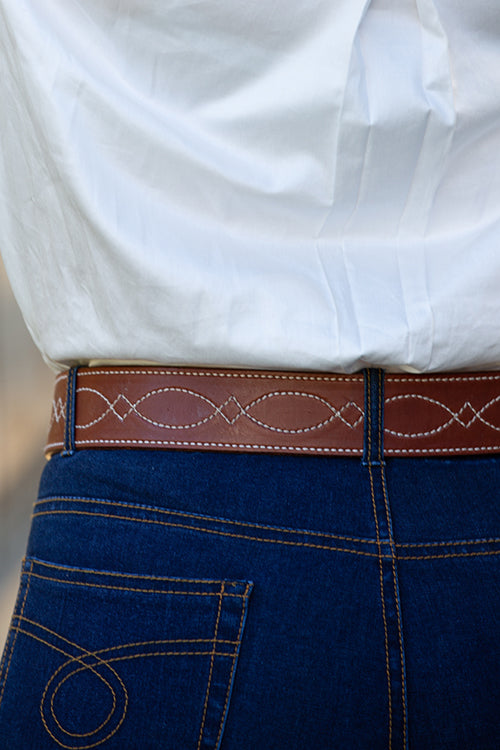 Ranch Roper| 2" Herman Oak Leather Belt - TukTuk Clothing