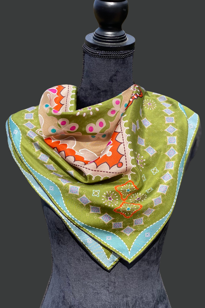 Silk Scarf | Southern Cross | Citrus | Midi - TukTuk Clothing