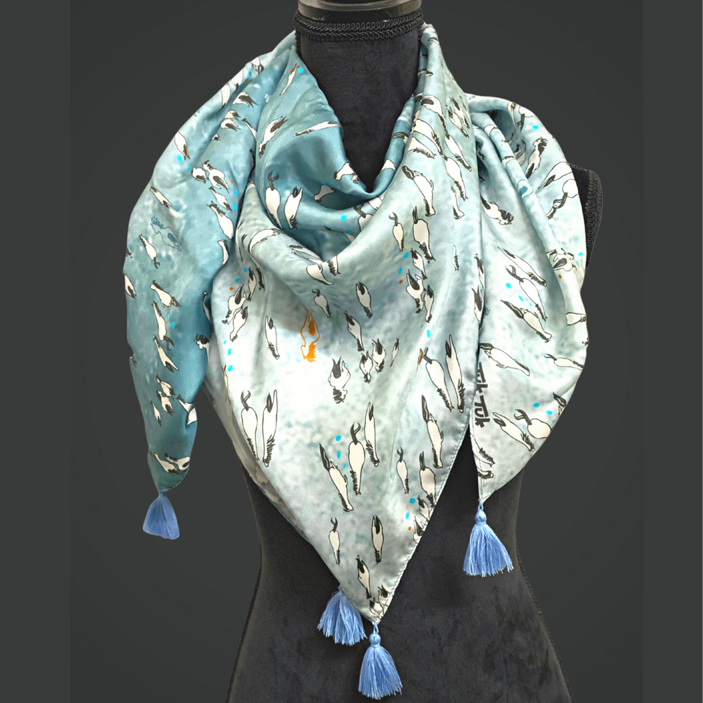 Silk Scarf | Brumby Run | Ocean - TukTuk Clothing