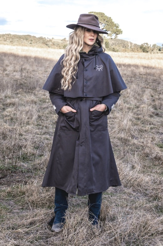 Full-Length Riding Coat | Storm Cloud - TukTuk Clothing