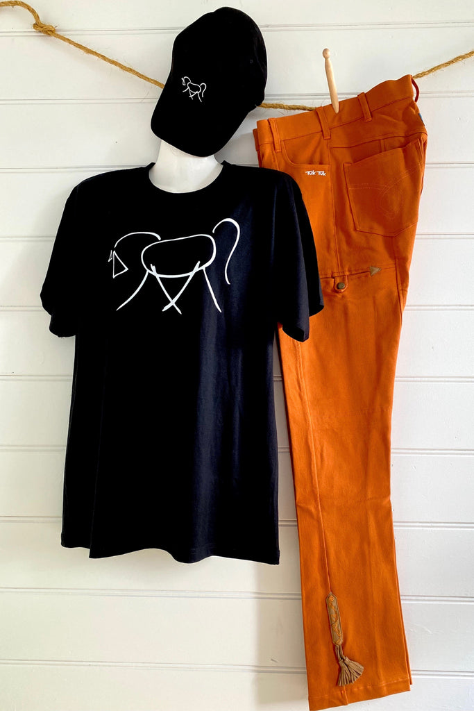 Cotton T-Shirt | Horse Print - TukTuk Clothing