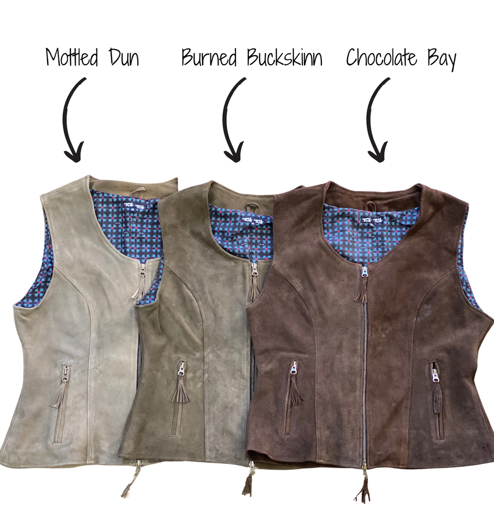 Lady Rancher Vest | Goatskin Suede | Chocolate Bay